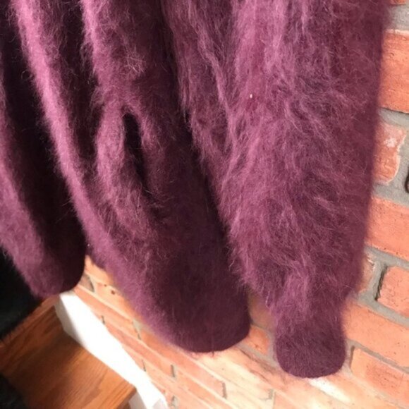 D & D Vintage Angora Cardigan Sweater Coat Jacket Warm Lined Pockets Soft Coay L - Picture 8 of 16